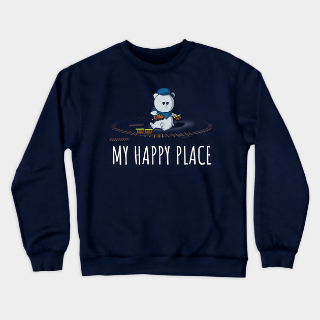 Model Trains are my Happy Place Crewneck Sweatshirt by NerdShizzle